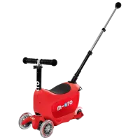 Trotinetă pentru copii cu trei roți Micro Mini2go Deluxe Plus (MMD032) 35 kg/ Red