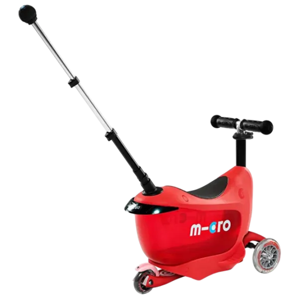 Trotinetă pentru copii cu trei roți Micro Mini2go Deluxe Plus (MMD032) 35 kg/ Red photo 2