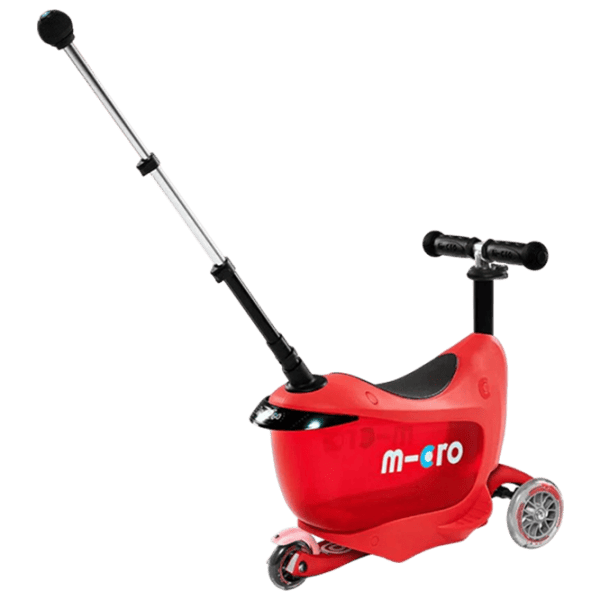 Trotinetă pentru copii cu trei roți Micro Mini2go Deluxe Plus (MMD032) 35 kg/ Red photo 2