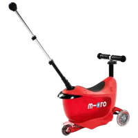Trotinetă pentru copii cu trei roți Micro Mini2go Deluxe Plus (MMD032) 35 kg/ Red photo 2