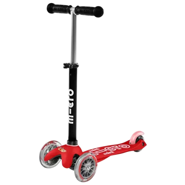Trotinetă pentru copii cu trei roți Micro Mini2go Deluxe Plus (MMD032) 35 kg/ Red photo 3