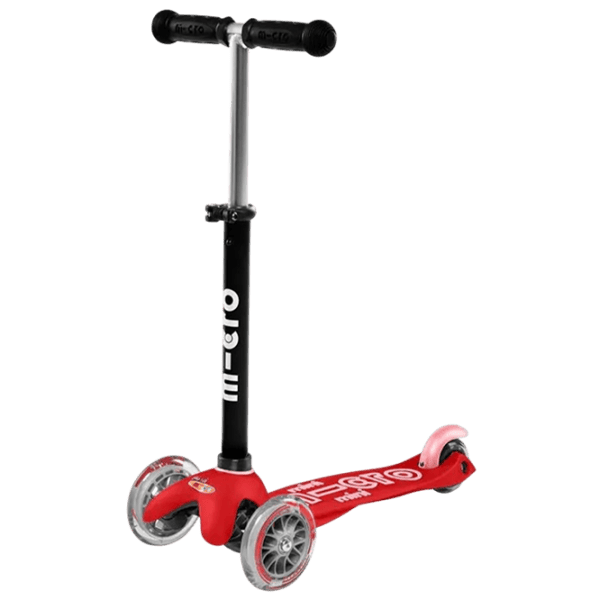 Trotinetă pentru copii cu trei roți Micro Mini2go Deluxe Plus (MMD032) 35 kg/ Red photo 3