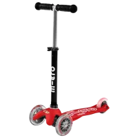 Trotinetă pentru copii cu trei roți Micro Mini2go Deluxe Plus (MMD032) 35 kg/ Red photo 3