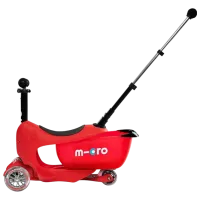 Trotinetă pentru copii cu trei roți Micro Mini2go Deluxe Plus (MMD032) 35 kg/ Red photo 4