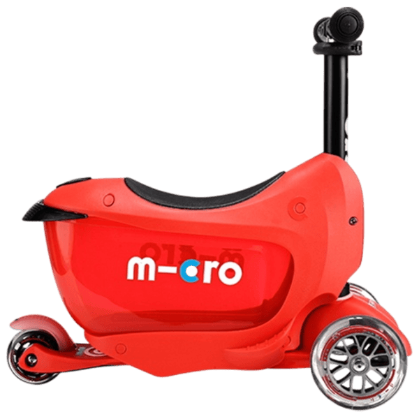 Trotinetă pentru copii cu trei roți Micro Mini2go Deluxe Plus (MMD032) 35 kg/ Red photo 5