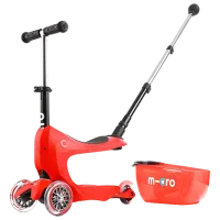 Trotinetă pentru copii cu trei roți Micro Mini2go Deluxe Plus (MMD032) 35 kg/ Red photo 6