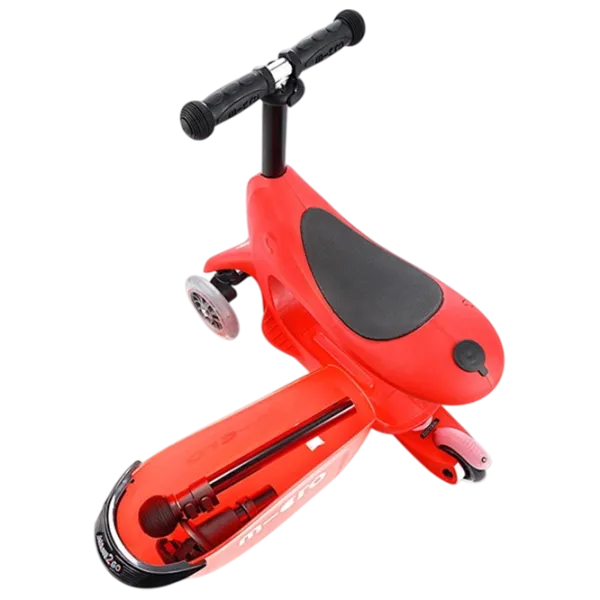Trotinetă pentru copii cu trei roți Micro Mini2go Deluxe Plus (MMD032) 35 kg/ Red photo 7