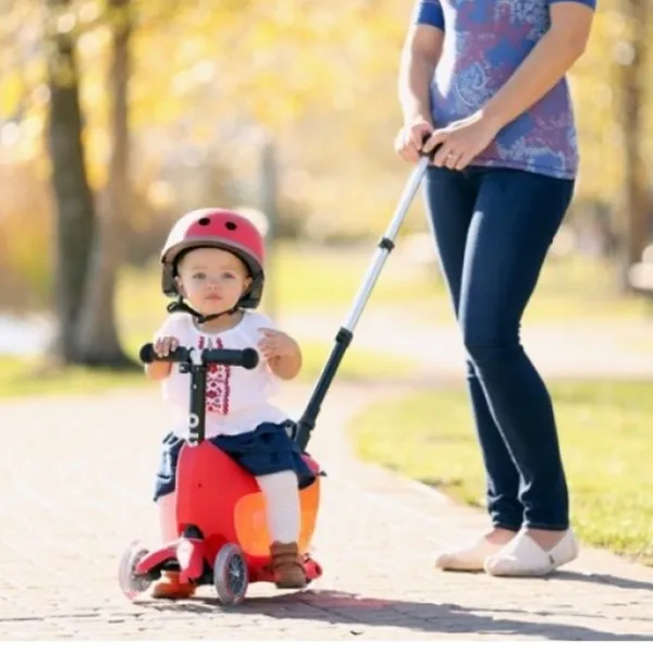 Trotinetă pentru copii cu trei roți Micro Mini2go Deluxe Plus (MMD032) 35 kg/ Red photo 8