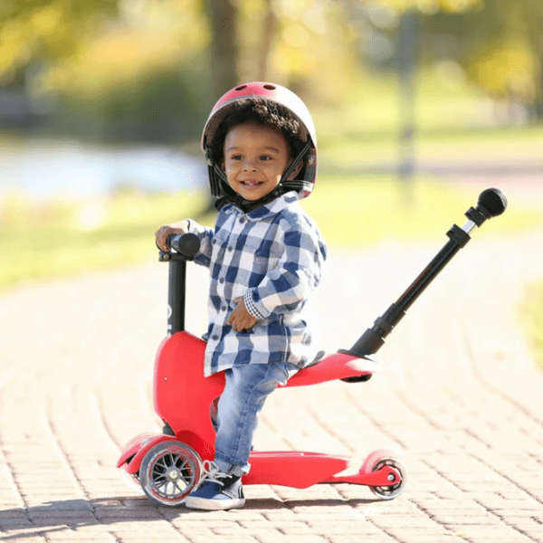Trotinetă pentru copii cu trei roți Micro Mini2go Deluxe Plus (MMD032) 35 kg/ Red photo 9