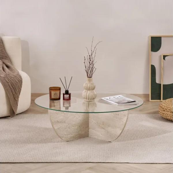 Măsuță de cafea Trendy Liya GTR008189 Travertine photo 4