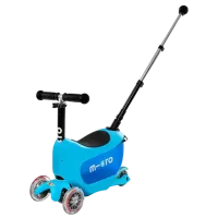 Trotinetă pentru copii cu trei roți Micro Mini2go Deluxe Plus (MMD034) 35 kg/ Blue