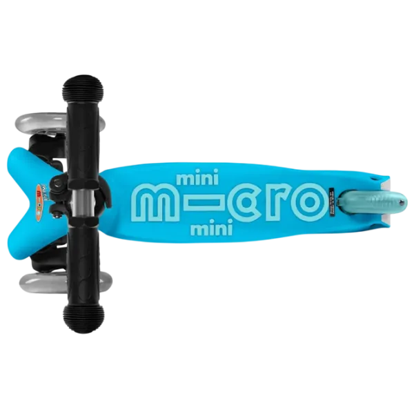 Trotinetă pentru copii cu trei roți Micro Mini2go Deluxe Plus (MMD034) 35 kg/ Blue photo 3