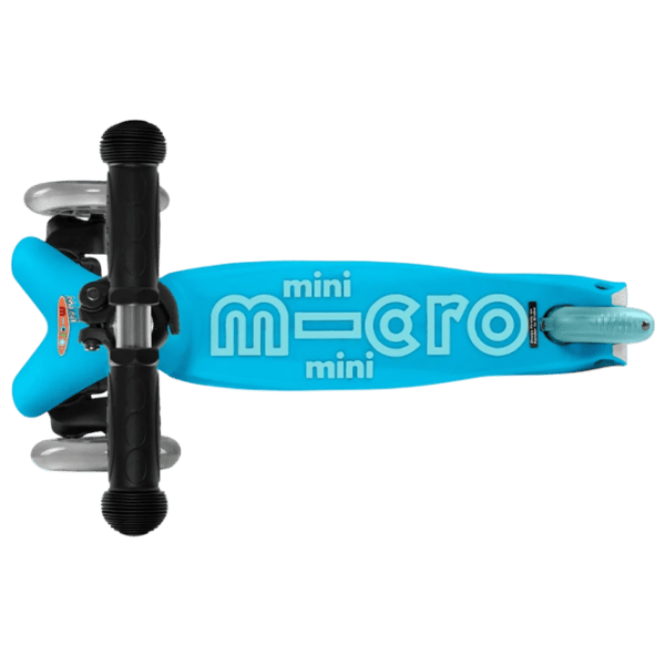 Trotinetă pentru copii cu trei roți Micro Mini2go Deluxe Plus (MMD034) 35 kg/ Blue photo 3