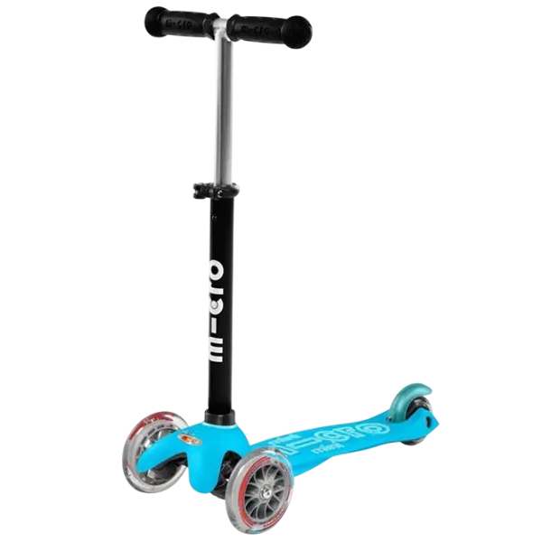 Trotinetă pentru copii cu trei roți Micro Mini2go Deluxe Plus (MMD034) 35 kg/ Blue photo 5