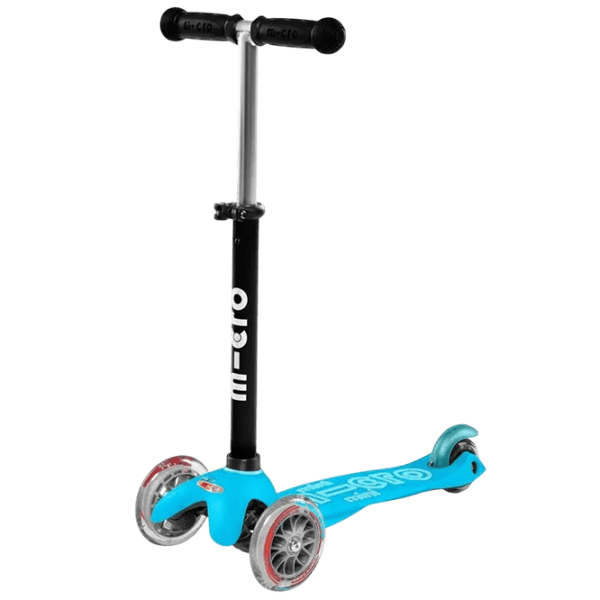 Trotinetă pentru copii cu trei roți Micro Mini2go Deluxe Plus (MMD034) 35 kg/ Blue photo 5