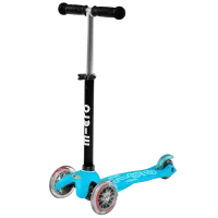 Trotinetă pentru copii cu trei roți Micro Mini2go Deluxe Plus (MMD034) 35 kg/ Blue photo 5