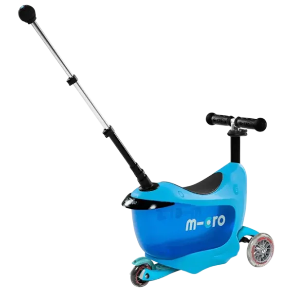 Trotinetă pentru copii cu trei roți Micro Mini2go Deluxe Plus (MMD034) 35 kg/ Blue photo 6
