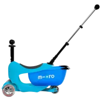 Trotinetă pentru copii cu trei roți Micro Mini2go Deluxe Plus (MMD034) 35 kg/ Blue photo 7