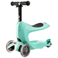 Trotinetă pentru copii cu trei roți Micro Mini2go Deluxe (MMD017) 50 kg/ Mint photo 4