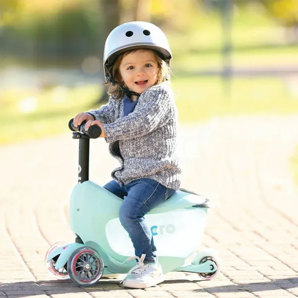 Детский трёхколёсный самокат Micro Mini2go Deluxe (MMD017) 50 кг/ Мятный photo 6