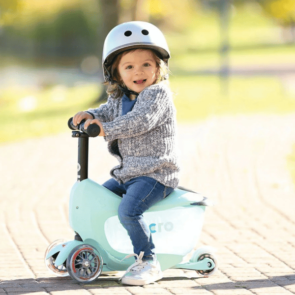 Детский трёхколёсный самокат Micro Mini2go Deluxe (MMD017) 50 кг/ Мятный photo 6