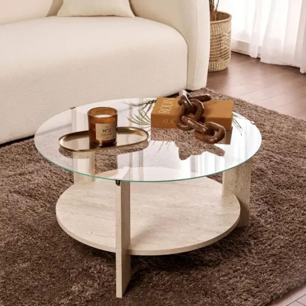 Măsuță de cafea Trendy Clara GTR008182 Travertine photo 2