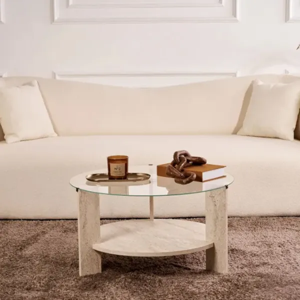 Măsuță de cafea Trendy Clara GTR008182 Travertine photo 3
