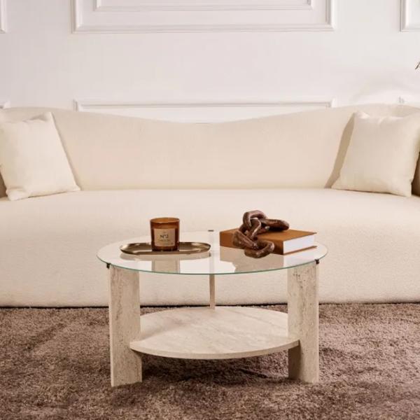 Măsuță de cafea Trendy Clara GTR008182 Travertine photo 3