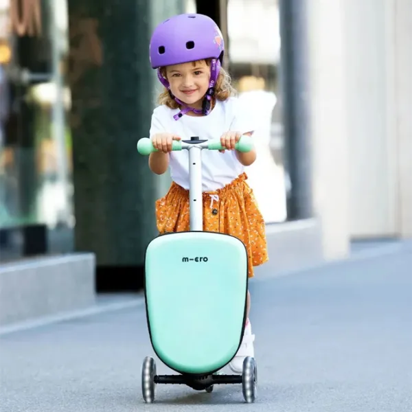 Детский трёхколёсный самокат Micro Luggage Junior (Luggage Junior) 50 кг/ Мятный photo 6