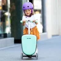 Детский трёхколёсный самокат Micro Luggage Junior (Luggage Junior) 50 кг/ Мятный photo 6