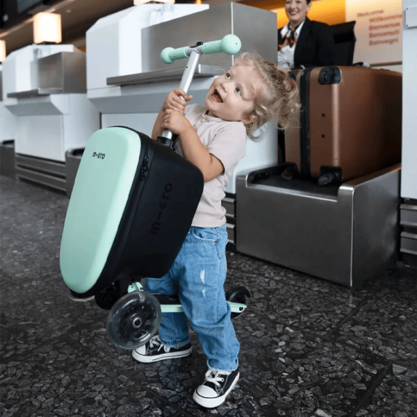Детский трёхколёсный самокат Micro Luggage Junior (Luggage Junior) 50 кг/ Мятный photo 7