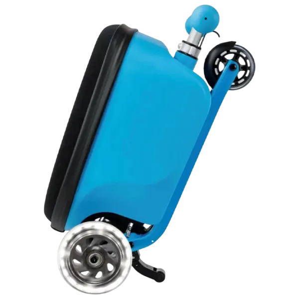 Trotinetă pentru copii cu trei roți Micro Luggage Junior Patch & Play (ML0036) 50 kg/ Blue photo 2