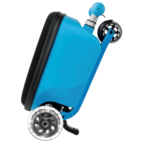 Trotinetă pentru copii cu trei roți Micro Luggage Junior Patch & Play (ML0036) 50 kg/ Blue photo 2