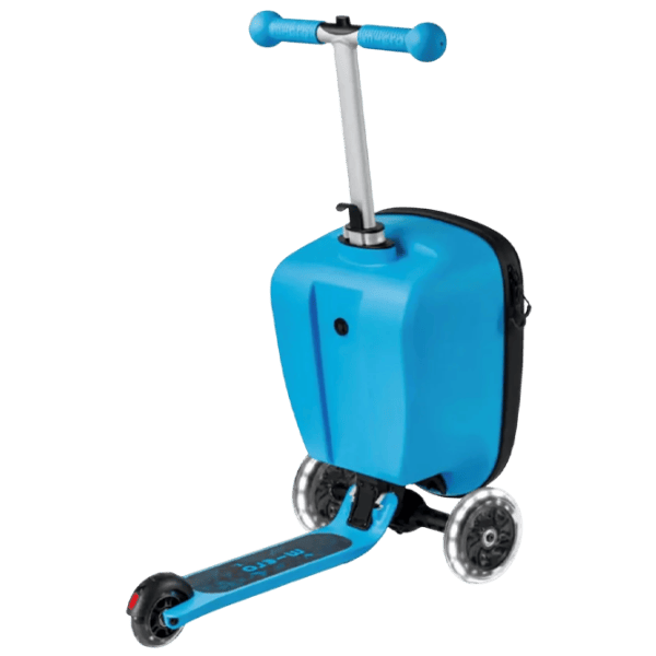 Trotinetă pentru copii cu trei roți Micro Luggage Junior Patch & Play (ML0036) 50 kg/ Blue photo 3