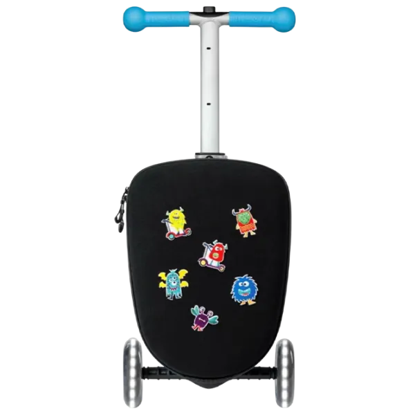 Trotinetă pentru copii cu trei roți Micro Luggage Junior Patch & Play (ML0036) 50 kg/ Blue photo 4