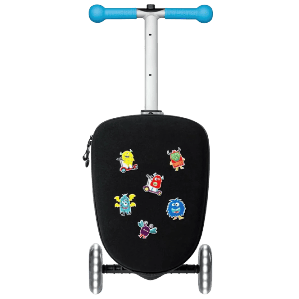 Trotinetă pentru copii cu trei roți Micro Luggage Junior Patch & Play (ML0036) 50 kg/ Blue photo 4