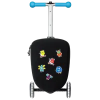 Детский трёхколёсный самокат Micro Luggage Junior Patch & Play (ML0036) 50 кг/ Синий photo 4