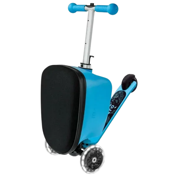 Trotinetă pentru copii cu trei roți Micro Luggage Junior Patch & Play (ML0036) 50 kg/ Blue photo 5