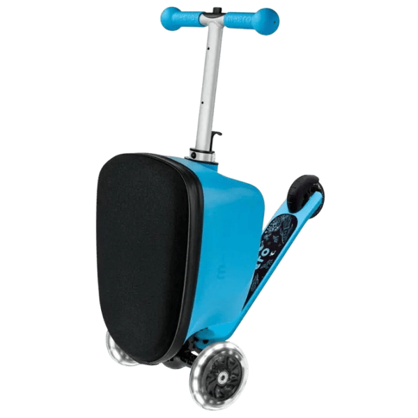 Trotinetă pentru copii cu trei roți Micro Luggage Junior Patch & Play (ML0036) 50 kg/ Blue photo 5