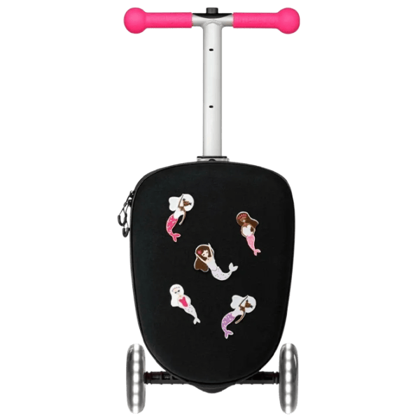 Trotinetă pentru copii cu trei roți Micro Luggage Junior Patch & Play (ML0037) 50 kg/ Pink photo 2