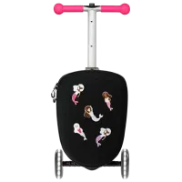 Детский трёхколёсный самокат Micro Luggage Junior Patch & Play (ML0037) 50 кг/ Розовый photo 2