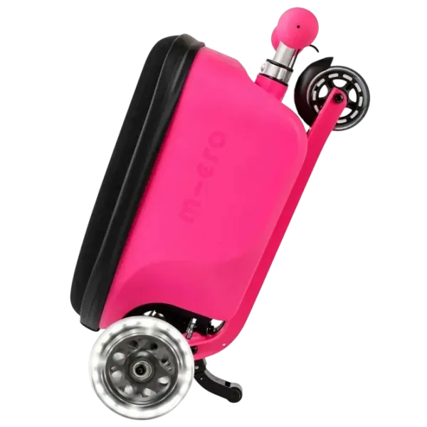 Trotinetă pentru copii cu trei roți Micro Luggage Junior Patch & Play (ML0037) 50 kg/ Pink photo 3
