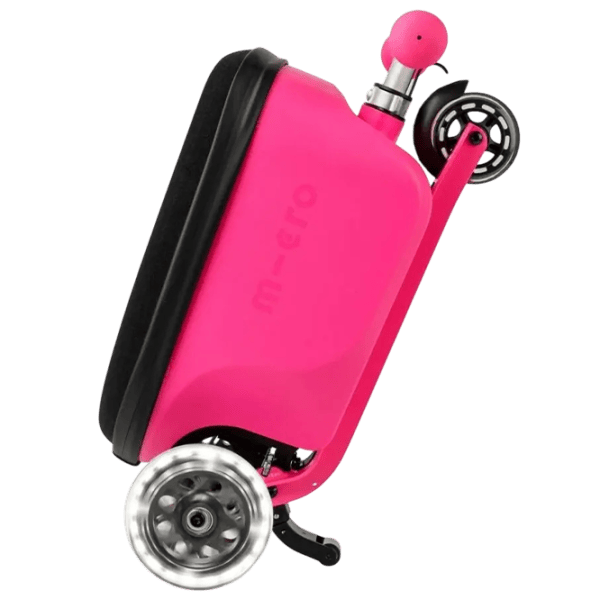 Trotinetă pentru copii cu trei roți Micro Luggage Junior Patch & Play (ML0037) 50 kg/ Pink photo 3