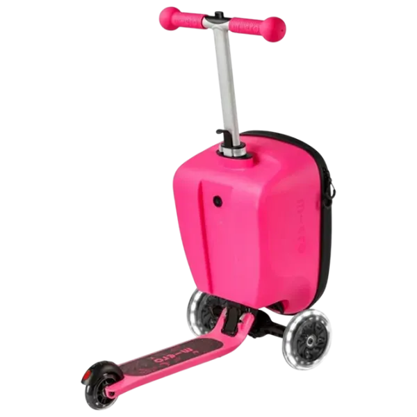 Trotinetă pentru copii cu trei roți Micro Luggage Junior Patch & Play (ML0037) 50 kg/ Pink photo 8