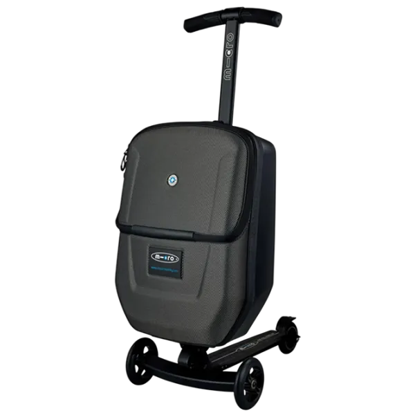 Trotinetă pentru copii cu trei roți Micro Luggage 3.0 (ML0019) 100 kg/ Black photo 1
