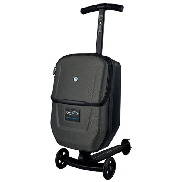 Trotinetă pentru copii cu trei roți Micro Luggage 3.0 (ML0019) 100 kg/ Black photo 1