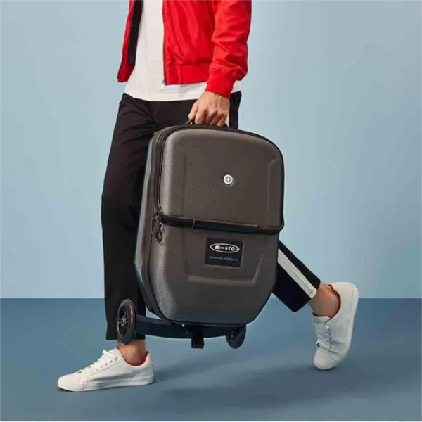 Trotinetă pentru copii cu trei roți Micro Luggage 3.0 (ML0019) 100 kg/ Black photo 7