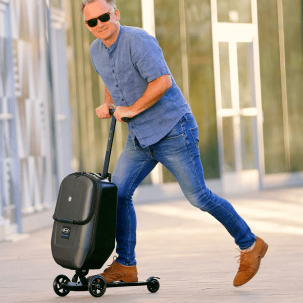 Trotinetă pentru copii cu trei roți Micro Luggage 3.0 (ML0019) 100 kg/ Black photo 8