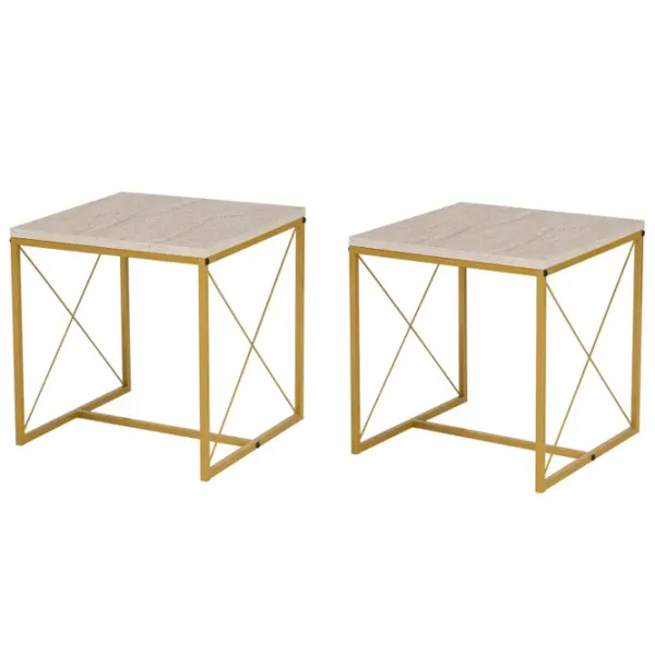 Set măsuțe de cafea Trendy DEFNE GTR006180 Travertine photo 6