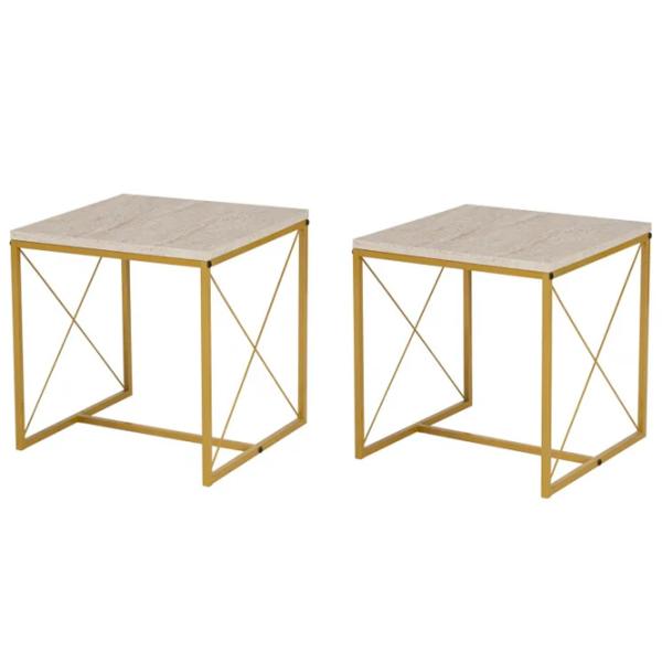 Set măsuțe de cafea Trendy DEFNE GTR006180 Travertine photo 6